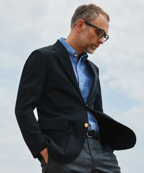 【MECHANICAL】【ウォッシャブル可】ナイロンハイパワーストレッチ ブレザー /金釦 ナイロンハイパワーストレッチ 家庭洗濯 手洗い