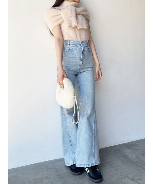 Sustainableストレッチフレアデニムパンツ(505858466)|阪急 Sustainableストレッチフレアデニムパンツ(505858466)|阪急