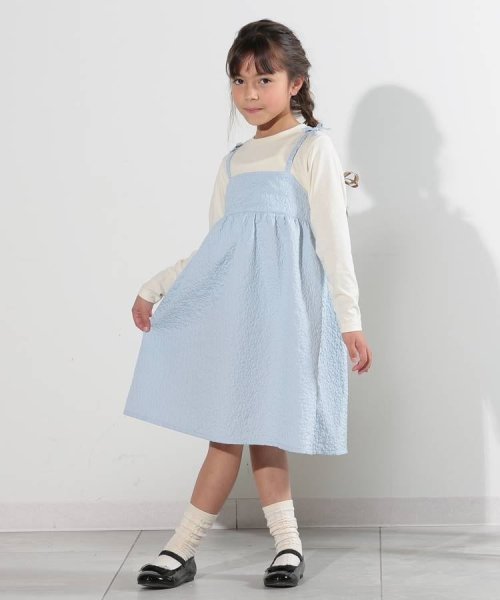 SHOO・LA・RUE(Kids) (シューラルーキッズ)/【110－140cm】エンボス使いドッキングキャミワンピース/img10