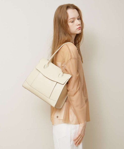 【VERY掲載】Cuddly/レザーオープントート(L) 24SS バッグ トートバッグ P1949212616(14850円)