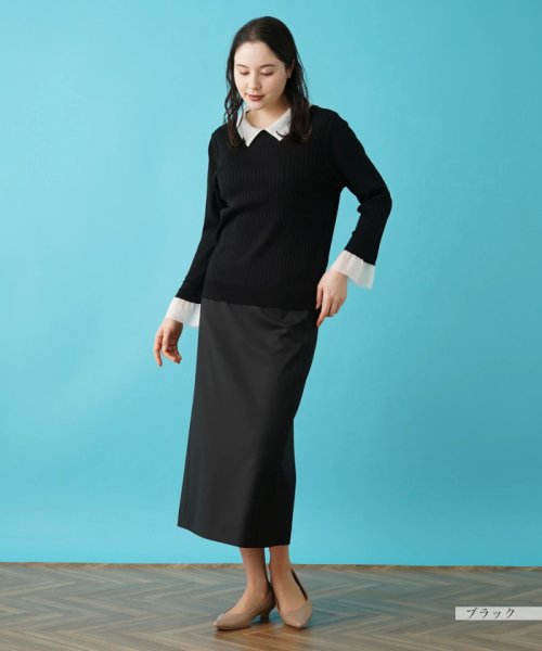 ワイドリブニットプルオーバー【THE NEW】 【HANAE MORI×CELFORDコラボ】プリーツスリーブニットプルオーバー O2430155108(18700円)