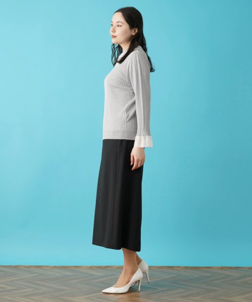 ワイドリブニットプルオーバー【THE NEW】 【HANAE MORI×CELFORDコラボ】プリーツスリーブニットプルオーバー O2430155108(18700円)