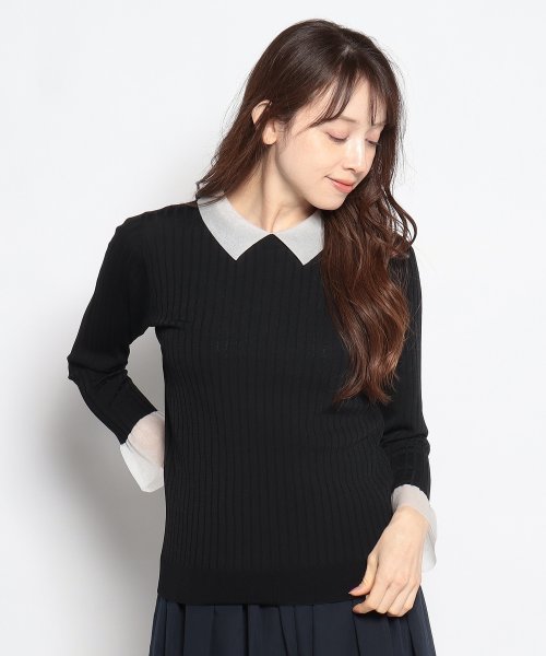 ワイドリブニットプルオーバー【THE NEW】 【HANAE MORI×CELFORDコラボ】プリーツスリーブニットプルオーバー O2430155108(18700円)