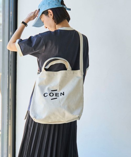 coen(coen)/COENロゴ2WAYトートバッグ/img01