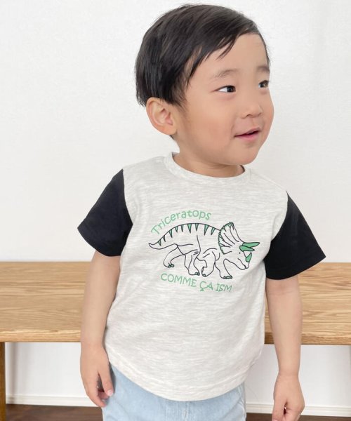 COMME CA ISM KIDS(コムサイズム（キッズ）)/恐竜プリントＴシャツ(ベビーサイズ)/img01