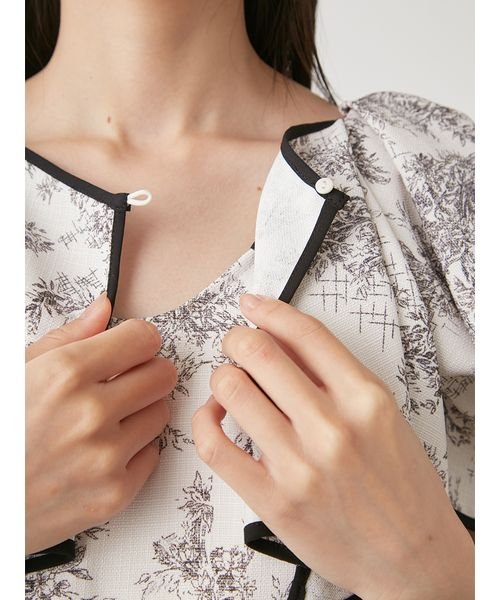 【WEB限定サイズあり】ラッフルボレロパイピングワンピース 予めご了承ください