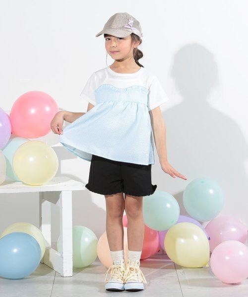 SHOO・LA・RUE(Kids) (シューラルーキッズ)/【110－140cm】異素材ドッキングTシャツ/img11