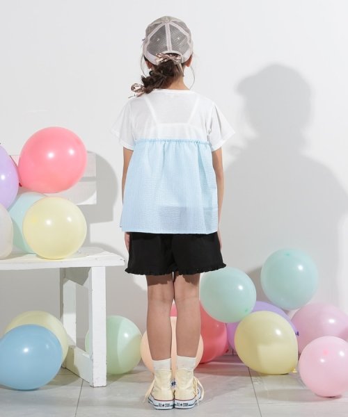 SHOO・LA・RUE(Kids) (シューラルーキッズ)/【110－140cm】異素材ドッキングTシャツ/img12
