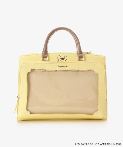 《推し事》「ポムポムプリン」コレクション クリアポケット付き バイカラーハンドルトート ジョエル 23SS　２WAYバッグ AAA1406772132(10725円)