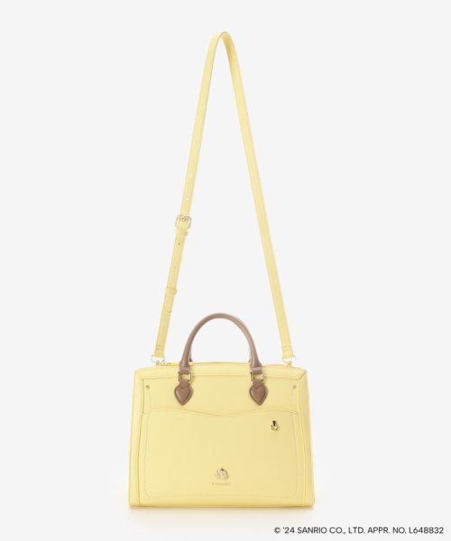 《推し事》「ポムポムプリン」コレクション クリアポケット付き バイカラーハンドルトート ジョエル 23SS　２WAYバッグ AAA1406772132(10725円)