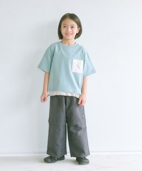 green label relaxing （Kids）(グリーンレーベルリラクシング（キッズ）)/TJ コンビポケット Tシャツ 100cm－130cm/img01