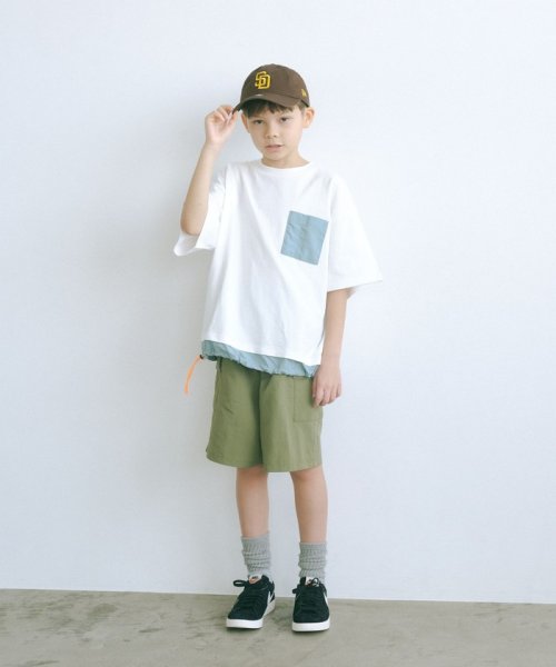 green label relaxing （Kids）(グリーンレーベルリラクシング（キッズ）)/TJ コンビポケット Tシャツ 140cm－160cm/img01