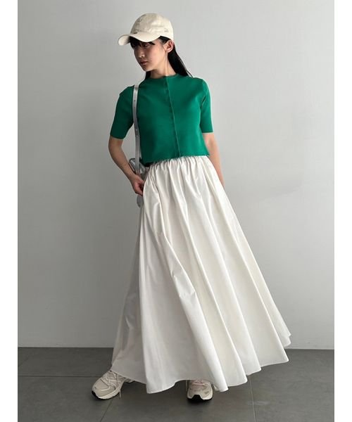 eco 撥水ギャザーフレアスカート 予めご了承ください