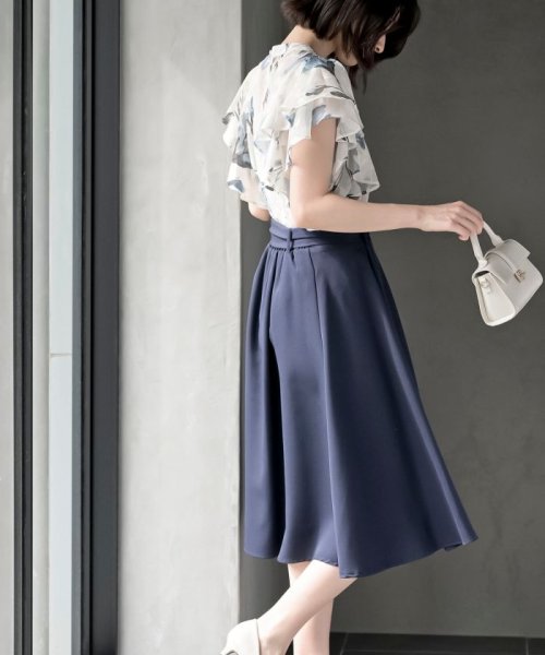 合繊ラッフル×シフォンプリーツ切替スカート 人気・おすすめ｜使いやすい・旅行におすすめ セール中 全国発送 国内発送・品質保証付き商品