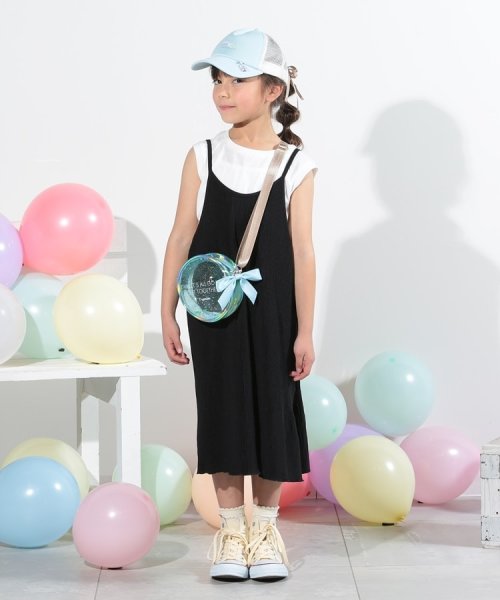 SHOO・LA・RUE(Kids) (シューラルーキッズ)/【110－140cm/2点セット】カット楊柳キャミワンピース＋ノースリーブT/img20