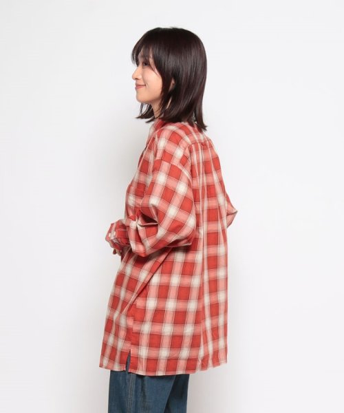 LEVI’S OUTLET(リーバイスアウトレット)/OLLIE UTILITY TUNIC EDEN PLAID FLAME SCARLET PLAID/img01