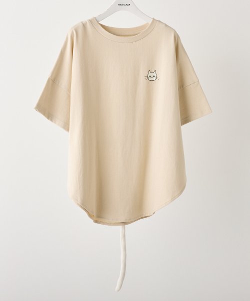 NICE CLAUP OUTLET(ナイスクラップ　アウトレット)/ネコしっぽTシャツ　ゆったり　猫　カットソー/img13