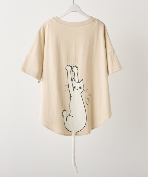 NICE CLAUP OUTLET(ナイスクラップ　アウトレット)/ネコしっぽTシャツ　ゆったり　猫　カットソー/img18