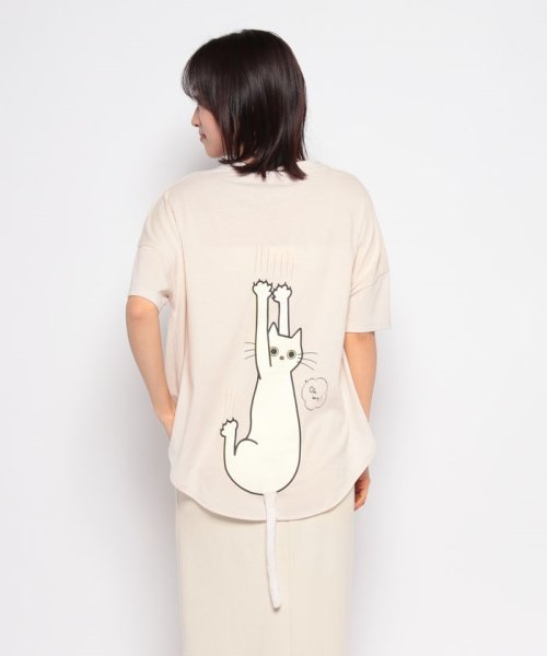 NICE CLAUP OUTLET(ナイスクラップ　アウトレット)/ネコしっぽTシャツ　ゆったり　猫　カットソー/img26