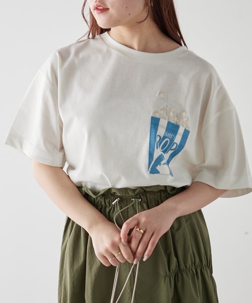 NICE CLAUP OUTLET(ナイスクラップ　アウトレット)/サメポップコーン発泡プリントTシャツ/img14