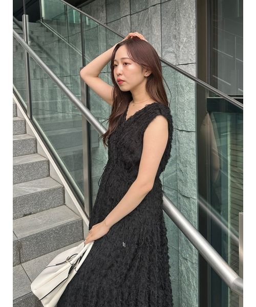 フリンジジャガードカシュクールワンピース【WEB限定カラー/WEB限定00 
