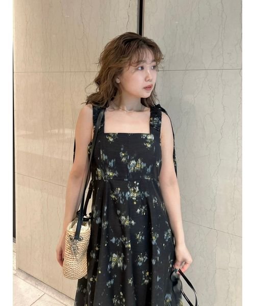 ワイドストラップステッチワンピース【WEB限定カラー/WEB限定00サイズ 