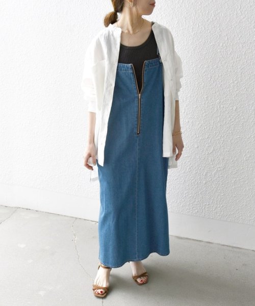 SHIPS any WOMEN(シップス　エニィ　ウィメン)/《予約》SHIPS any: フロントジップ ジャンパー スカート［SHIPS any DENIM］/img26