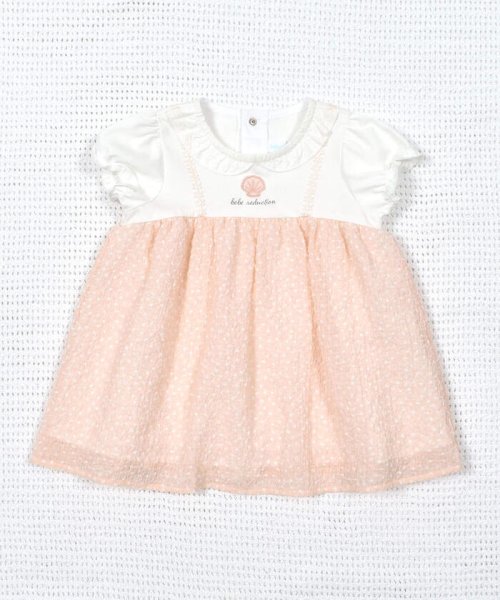 fillot de bebe reduction(フィヨ・デュ・ベベ・ルダクティオン)/シャーリングドットプリントシェルワンピース(70~90cm)/img06