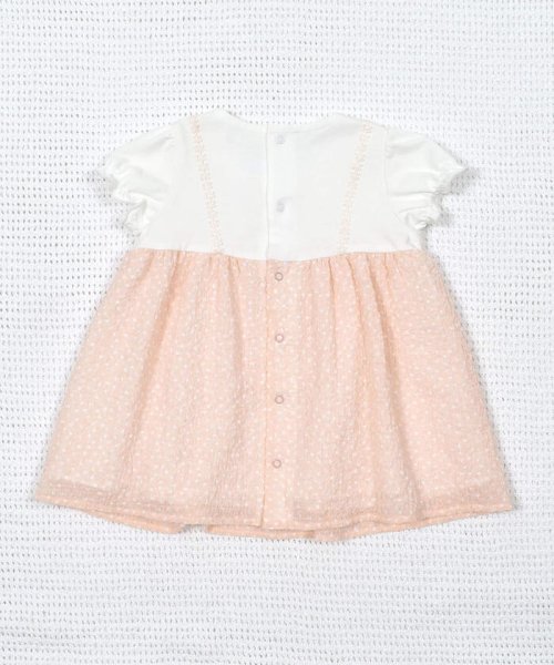 fillot de bebe reduction(フィヨ・デュ・ベベ・ルダクティオン)/シャーリングドットプリントシェルワンピース(70~90cm)/img07