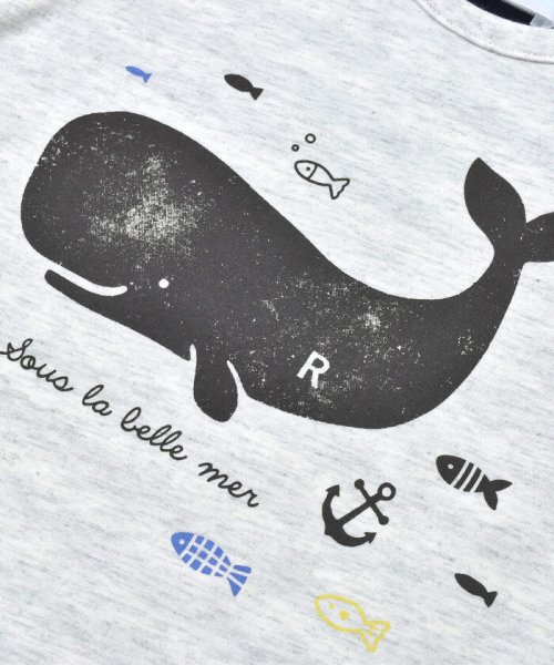 fillot de bebe reduction(フィヨ・デュ・ベベ・ルダクティオン)/ボーダークジラTシャツ(70~90cm)/img08