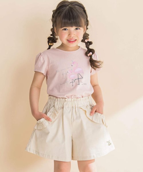 Noeil aime BeBe(ノイユ　エーム　べべ)/ストレッチツイルポケットフリル付きキュロット(80~130cm)/img02