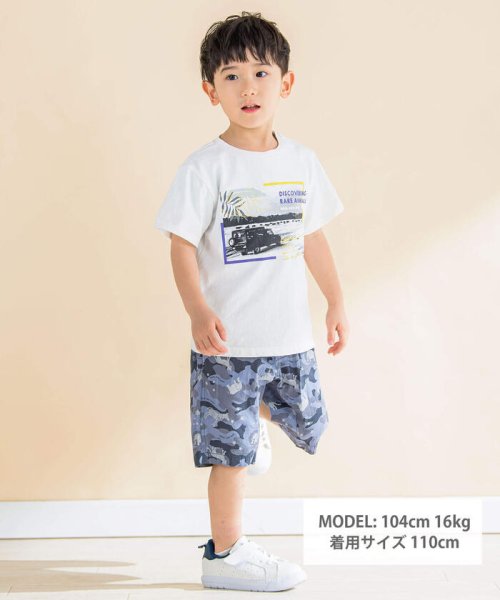 Noeil aime BeBe(ノイユ　エーム　べべ)/サファリカー写真プリントTシャツ(80~130cm)/img01