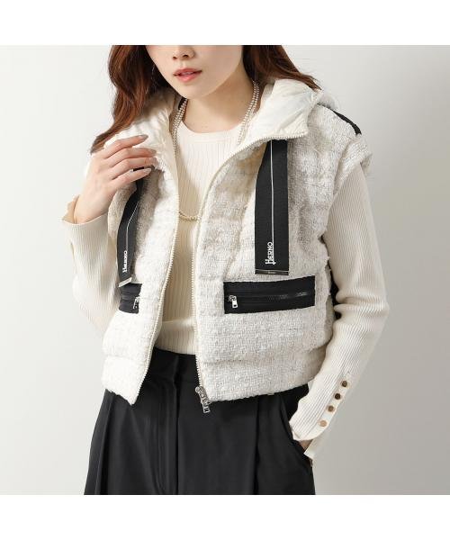 HERNO ダウンベスト PI001876D 13174 ツイード HERNO ダウンベスト PI001876D