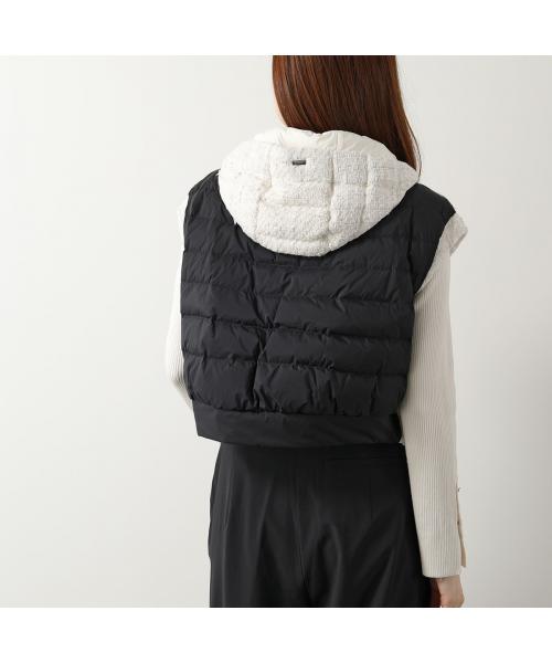 極美品 ダーマコレクション HIROMI OSHIDA ツイード ダウンベスト HERNO ダウンベスト PI001876D 13174 ツイード アウトレット