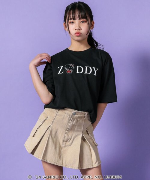 ZIDDY(ジディー)/【 ニコ☆プチ 掲載 】【ハローキティ×ZIDDY】ラインストーンロゴTシャツ(/img02