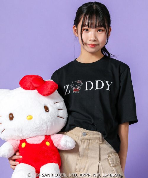 ZIDDY(ジディー)/【 ニコ☆プチ 掲載 】【ハローキティ×ZIDDY】ラインストーンロゴTシャツ(/img04