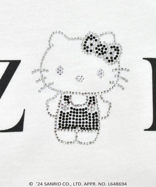 ZIDDY(ジディー)/【 ニコ☆プチ 掲載 】【ハローキティ×ZIDDY】ラインストーンロゴTシャツ(/img09