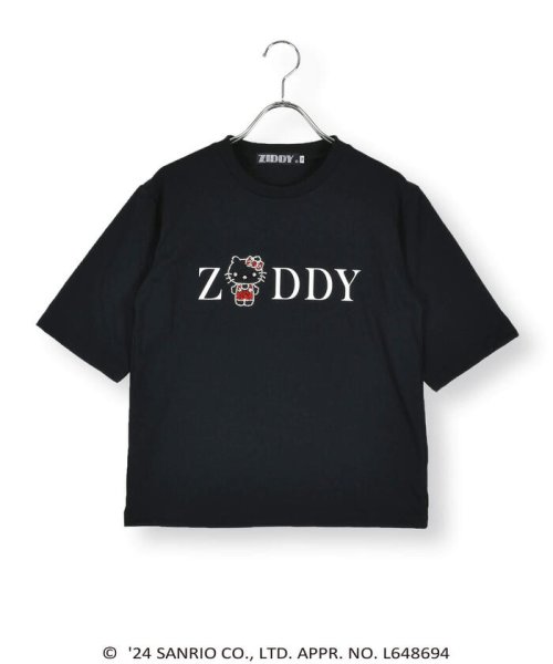 ZIDDY(ジディー)/【 ニコ☆プチ 掲載 】【ハローキティ×ZIDDY】ラインストーンロゴTシャツ(/img12