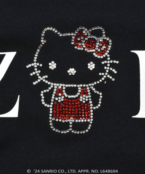 ZIDDY(ジディー)/【 ニコ☆プチ 掲載 】【ハローキティ×ZIDDY】ラインストーンロゴTシャツ(/img15