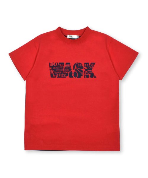 WASK(ワスク)/【接触冷感】BMXフロッキープリントバイカラー天竺Tシャツ(100~160cm)/img08