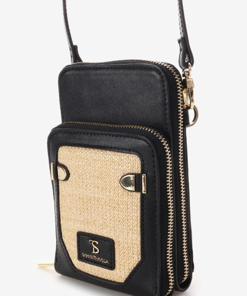 パナマ風ベルト金具スマホショルダー  D1201636038(9295円)