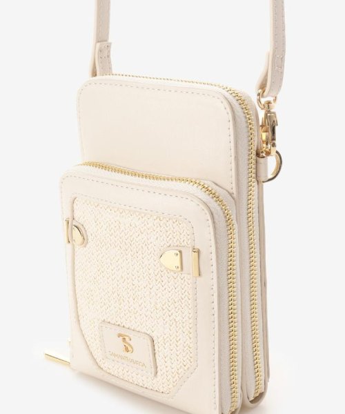 パナマ風ベルト金具スマホショルダー  D1201636038(9295円)