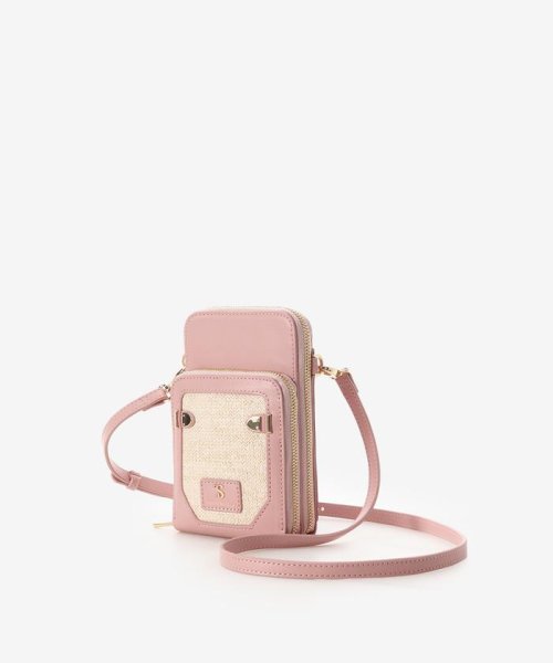 パナマ風ベルト金具スマホショルダー  D1201636038(9295円)