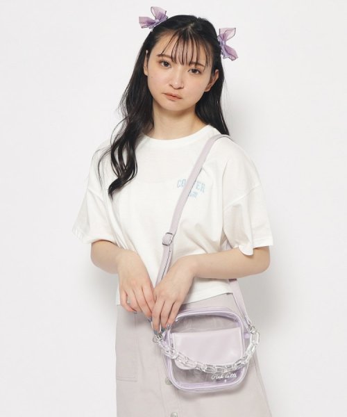  【推し活にも】チェーン付きビニールショルダー