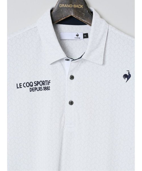 GRAND-BACK(グランバック)/【大きいサイズ】ルコックスポルティフ ゴルフ/le coq sportif GOLF 小柄ジャガード 半袖ポロシャツ/img02