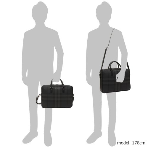 バーバリー ビジネスバッグ エインズワース ブリーフケース グレー メンズ BURBERRY 8065338 A1208 BURBERRY 5cm バーバリー ビジネスバッグ エインズワース ブリーフケース グレー メンズ