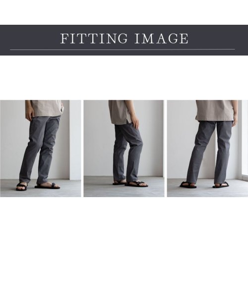  SARARI サラリ NAVY 裏メッシュドビーCOOLストレートパンツ MBM2401