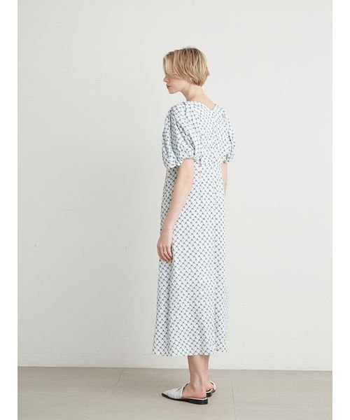 リボンスリーブフラワードレス 予めご了承ください