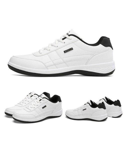 SVEC(シュベック)/スニーカー メンズ 白 黒 カラフル おしゃれ ローカット カジュアルシューズ ローカットスニーカー 韓国 ホワイト ブラック ネイビー 紺 シューズ 靴 短靴/img01