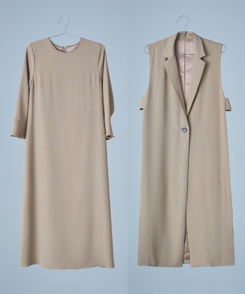 niana ニアナ フレアスリーブAラインワンピース&サイドオープンロングジレ セレモニースーツ レディース 2点 セットアップ レース パイピング 七分袖 シ ルイルエブティック/ノーカラーウエストタックペプラムパンツスーツ3点セット「SU1082」 E1945296868(14850円)